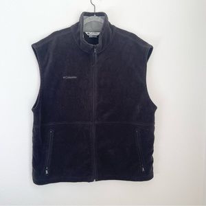 Columbia Mens Vest Gray Fleece Sleeveless Casual Full Zip Collared Men’ Size XXL